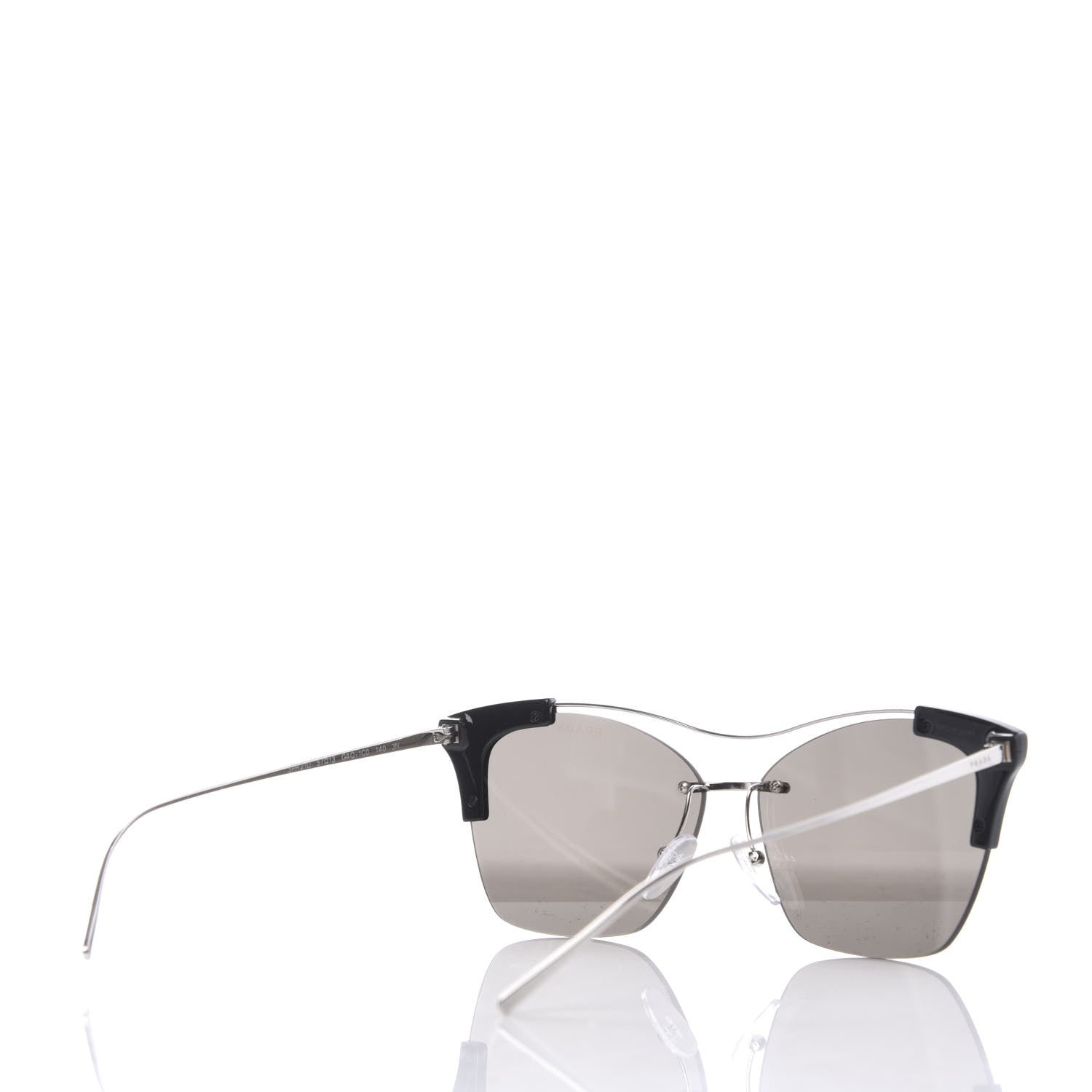 Prada Cat Eye Sunglasses SPR 21U Black 4 of 8