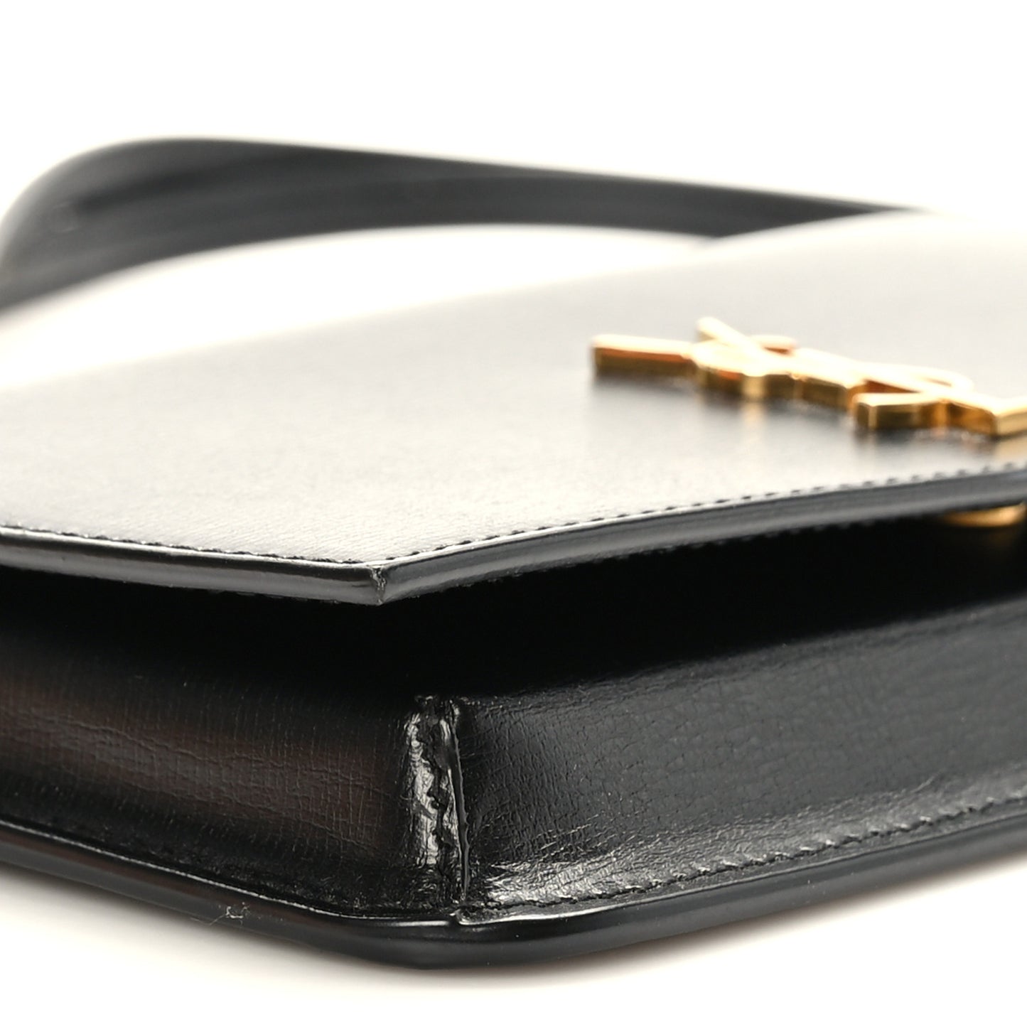 Grained Calfskin Monogram Phone Holder Crossbody Black