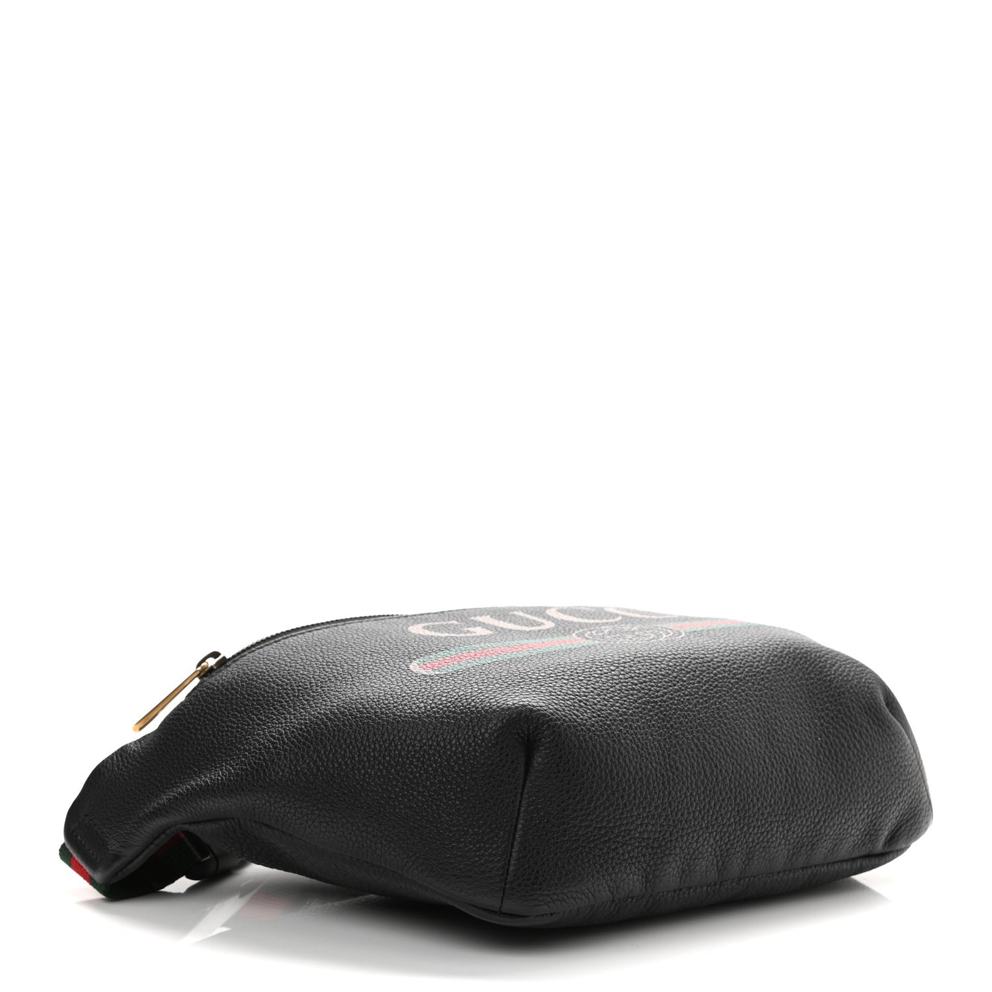 Grained Calfskin Logo Belt Bag Black