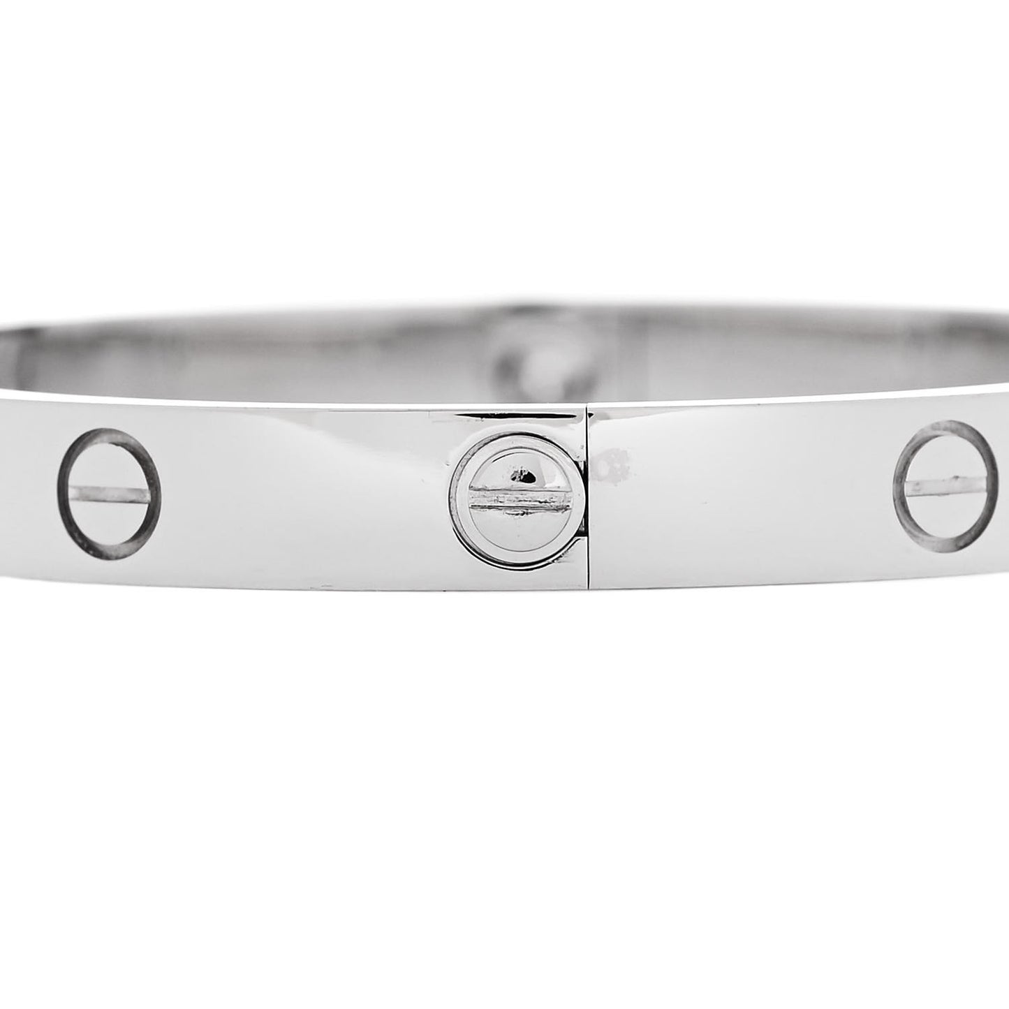 18K White Gold 4 Diamond Love Bracelet 17