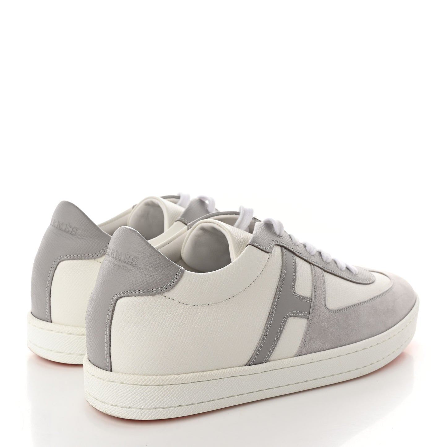 Epsom Suede Boomerang Sneakers 39.5 White Gris