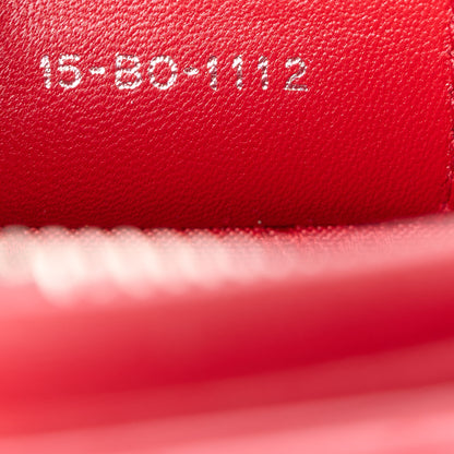 Christian Dior CHRISTIAN DIOR Lambskin Cannage Medium Lady Dior Red 8 of 13