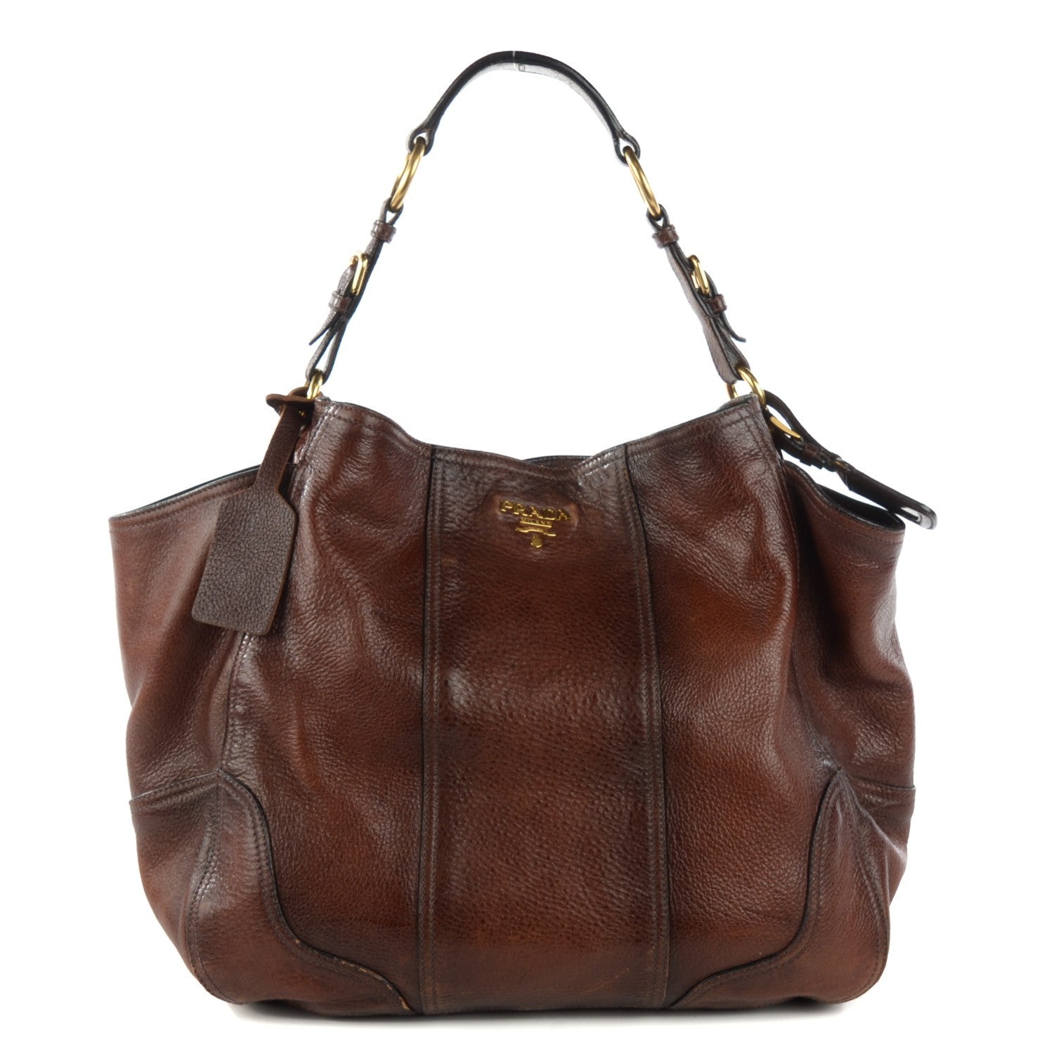 Prada Cervo Antik Hobo Cacao Sfumato 1 of 9