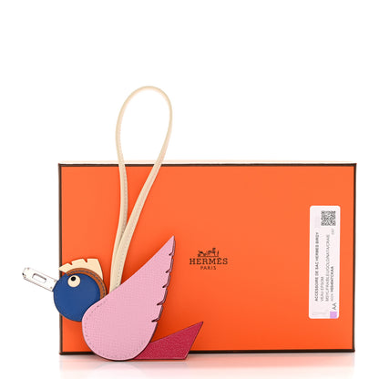 Hermes Epsom Swift Chevre Mysore Birdy Bag Charm Mauve Sylvestre Framboise Bleu Gold Nata Craie 5 of 5
