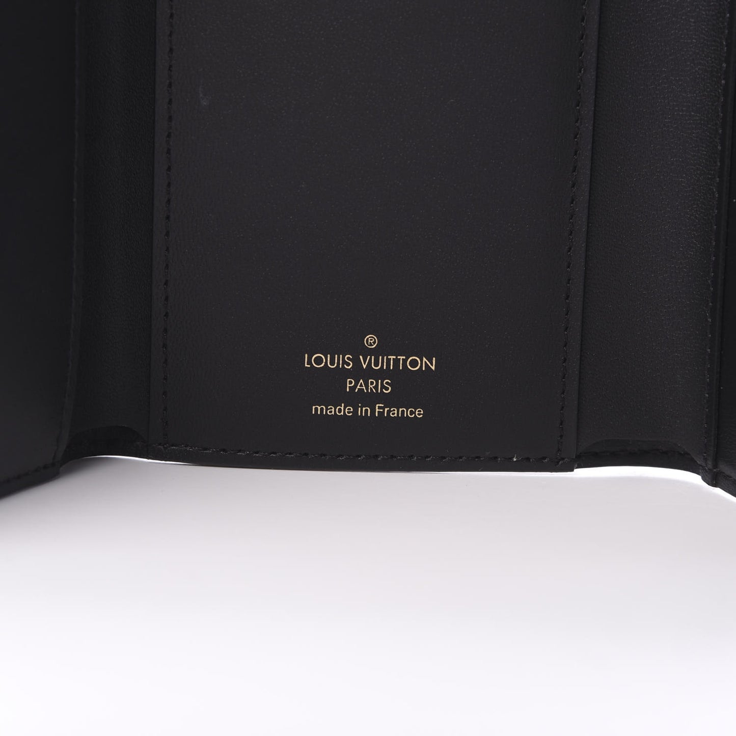 Monogram Flower Lock Compact Wallet Black