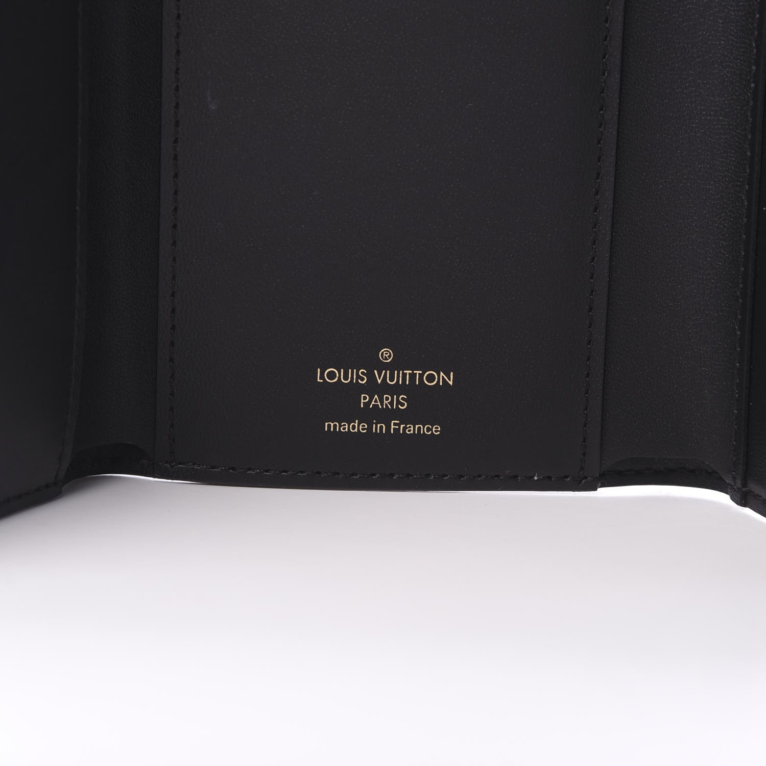 Louis Vuitton Monogram Flower Lock Compact Wallet Black 5 of 6
