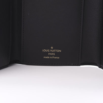 Louis Vuitton Monogram Flower Lock Compact Wallet Black 5 of 6