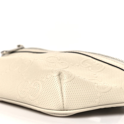 Gucci Calfskin GG Tennis Embossed Belt Bag Mystic White 10 of 11