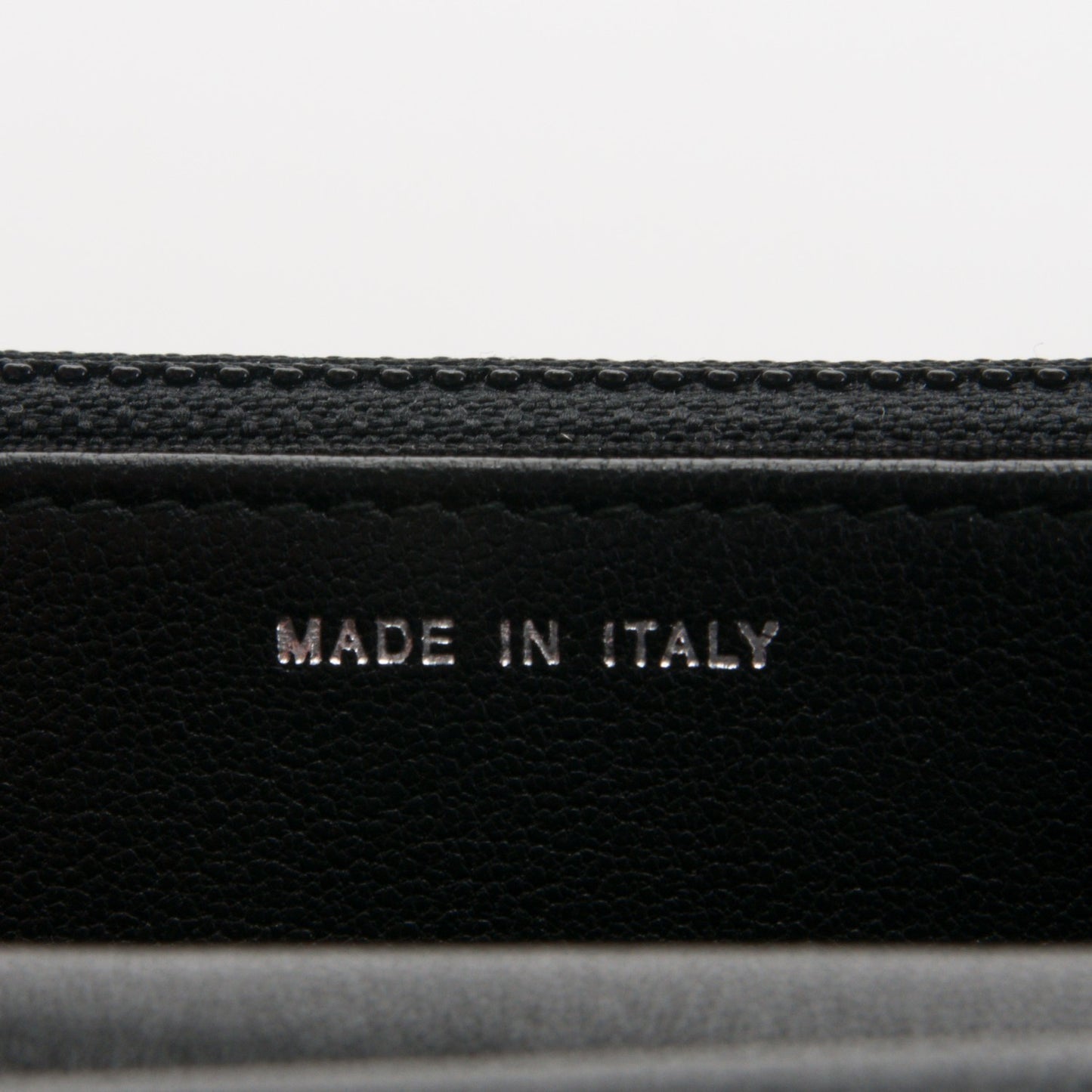 Studded Sheepskin Quilted Chevron Reissue Wallet On Chain WOC Black