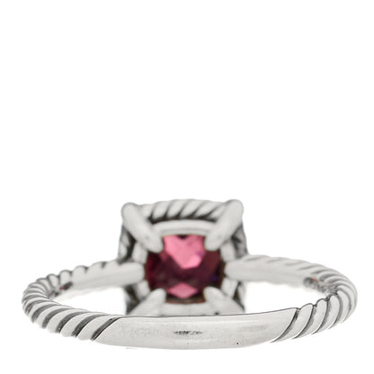 David Yurman Sterling Silver Diamond Garnet 7mm Petite Chatelaine Pave Bezel Ring 62 10 3 of 4