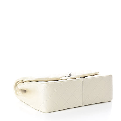 Chanel Pearly Caviar Quilted Jumbo Double Flap Dark White 4 of 9