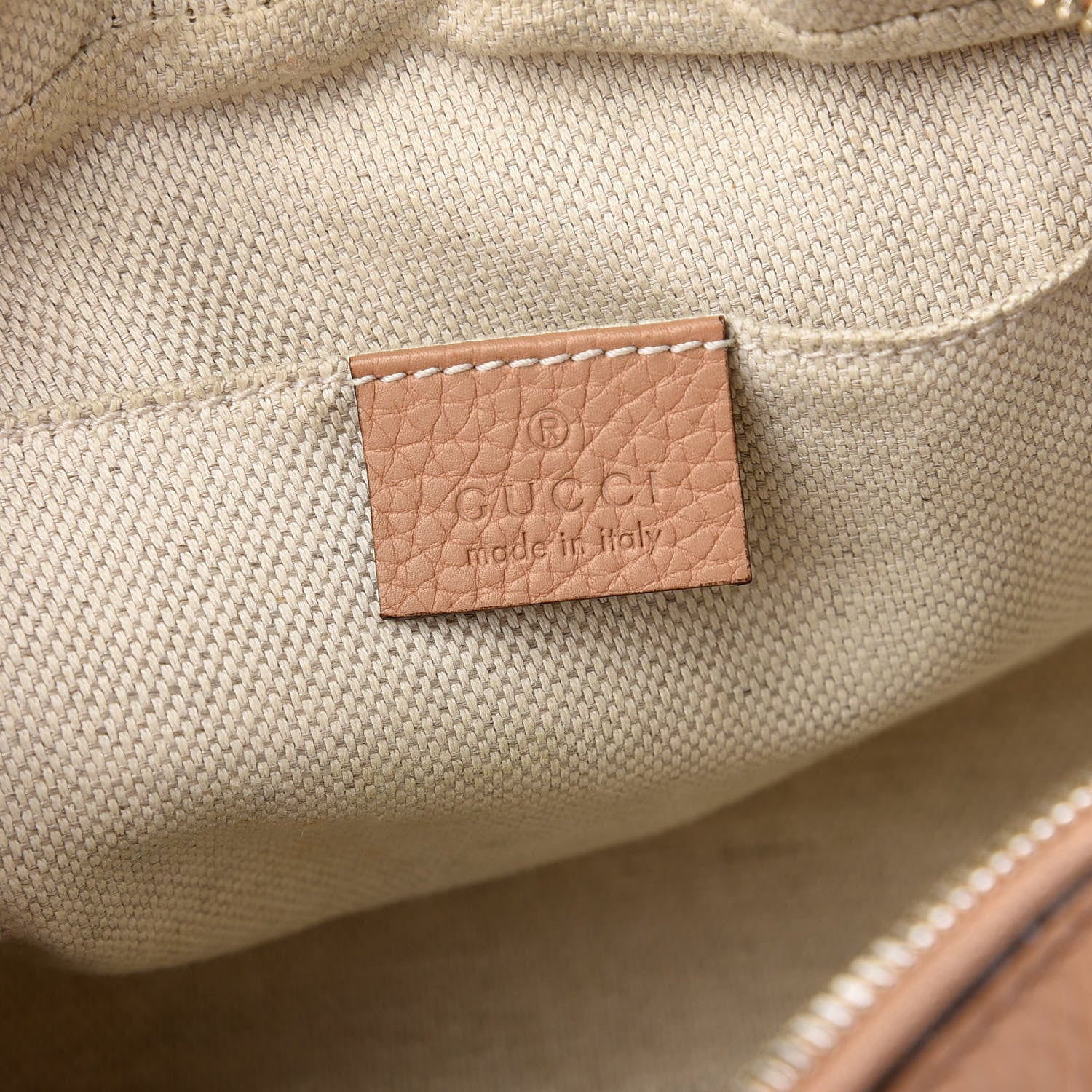 Gucci Pebbled Calfskin Small Soho Disco Bag Rose Beige 6 of 11