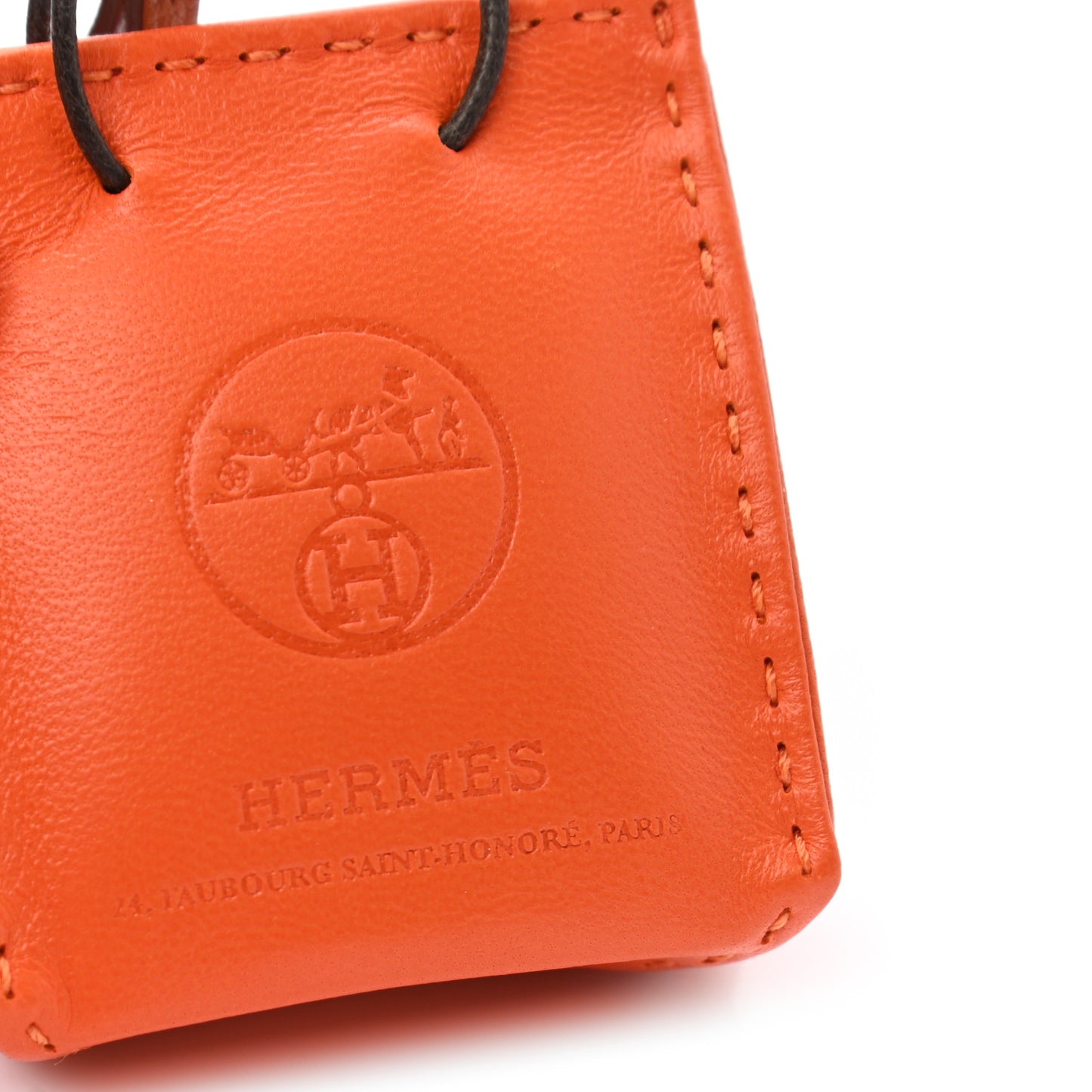 Milo Lambskin Swift Shopping Bag Charm Feu Gold