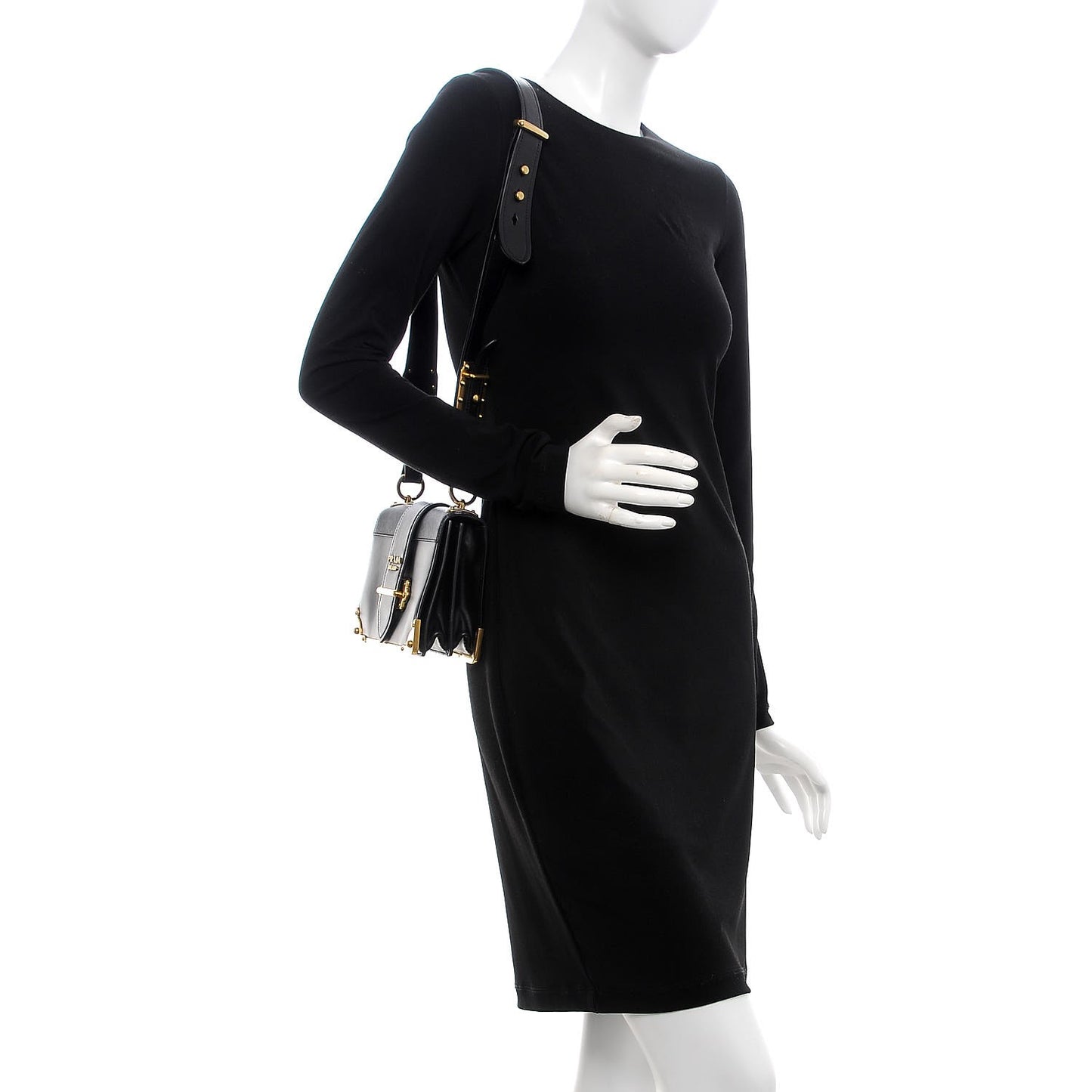 City Calf Saffiano Cahier Bag Black