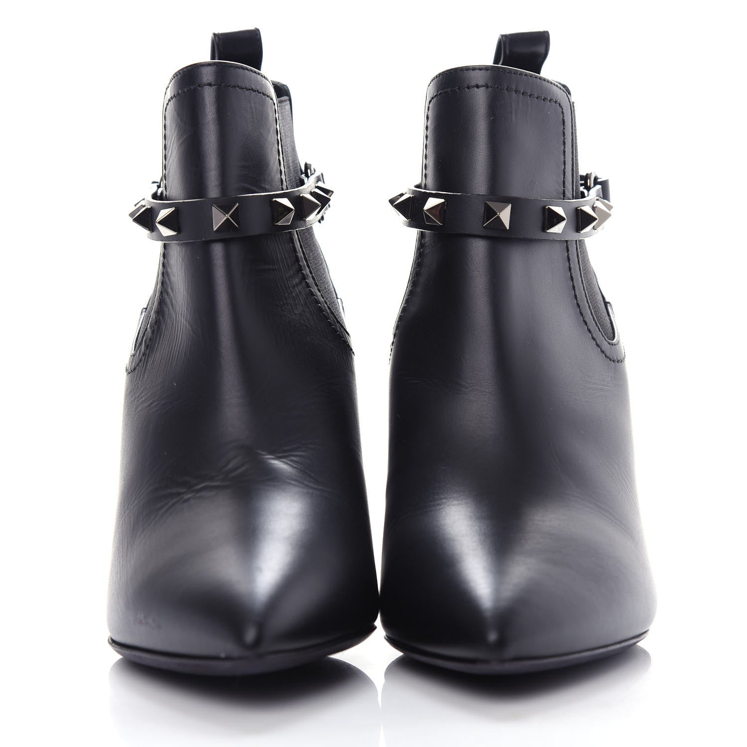 Valentino Garavani Calfskin Rockstud Chelsea 85mm Ankle Boots 36 Black 2 of 10