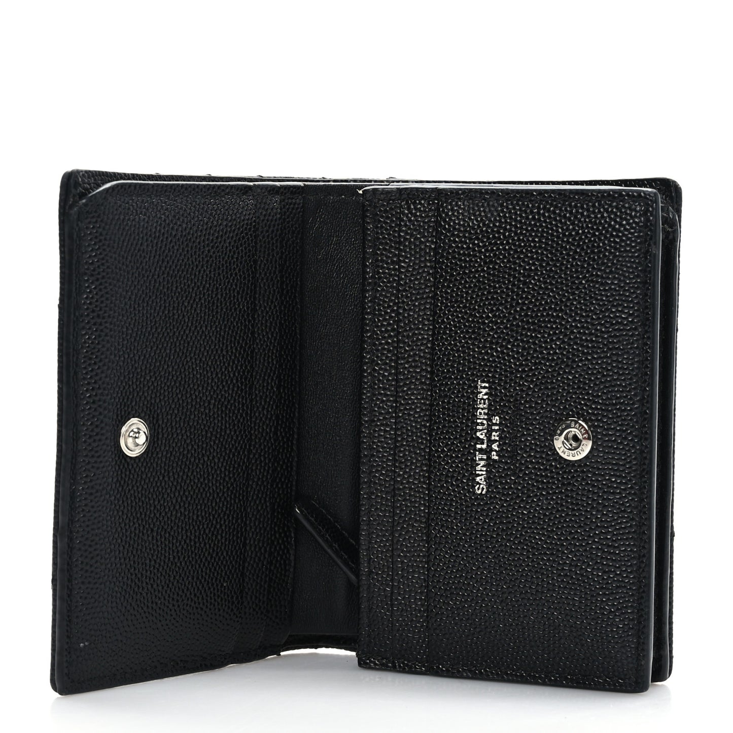 Grain De Poudre Matelasse Chevron Monogram Card Case Black