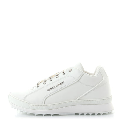 Saint Laurent Calfskin Jump Low Top Sneakers 42 Optic White 1 of 11