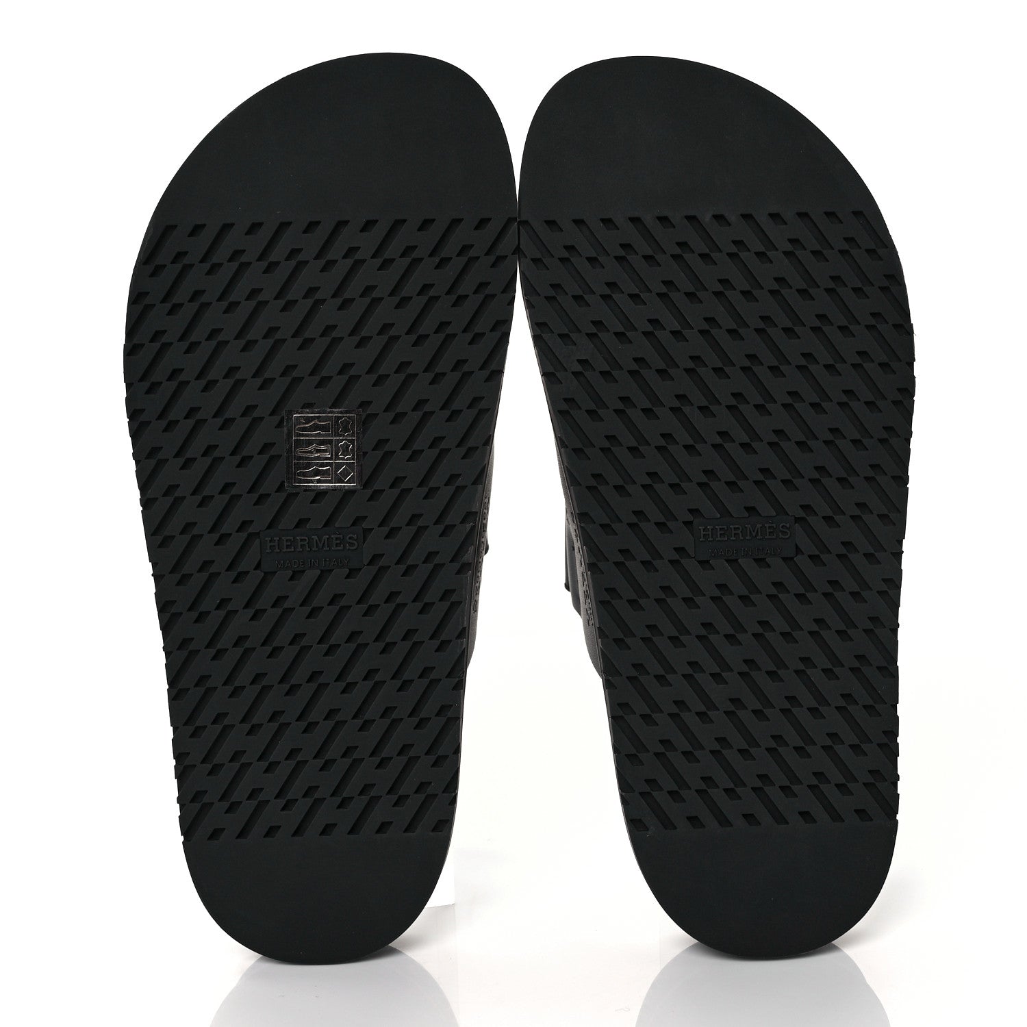 Hermes Calfskin Womens Chypre Sandals 37.5 Black 5 of 9