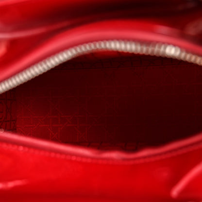 Christian Dior Patent Cannage Medium Lady Dior Burgundy Red 5 of 9