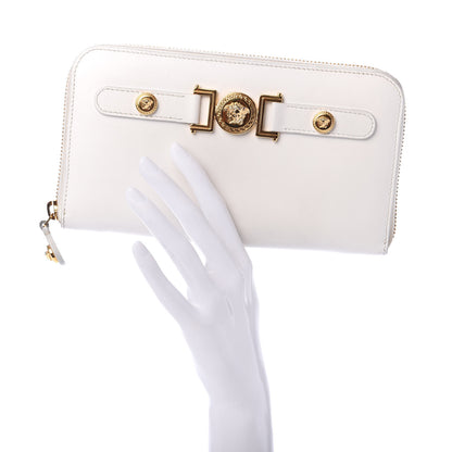 Versace Calfskin Tribute Zip Around Wallet White 2 of 6