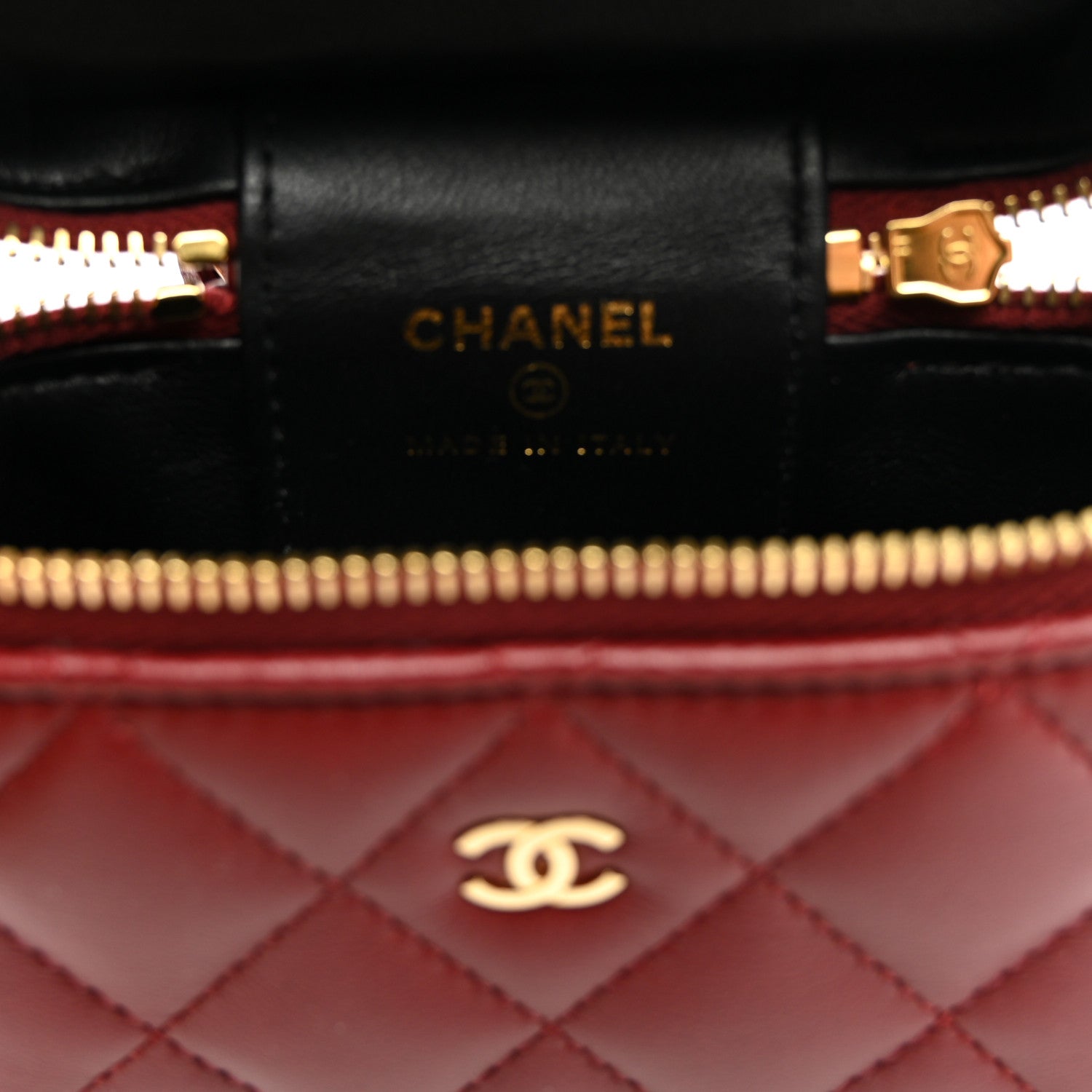 Chanel Lambskin Quilted Mini Vanity Bag Charm With Hook Burgundy 6 of 7