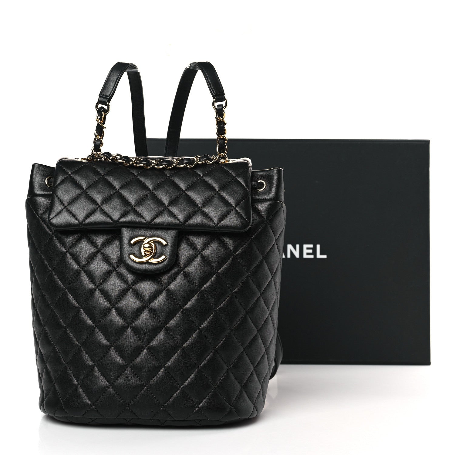 Chanel Lambskin Quilted Small Urban Spirit Backpack Black 10 of 10