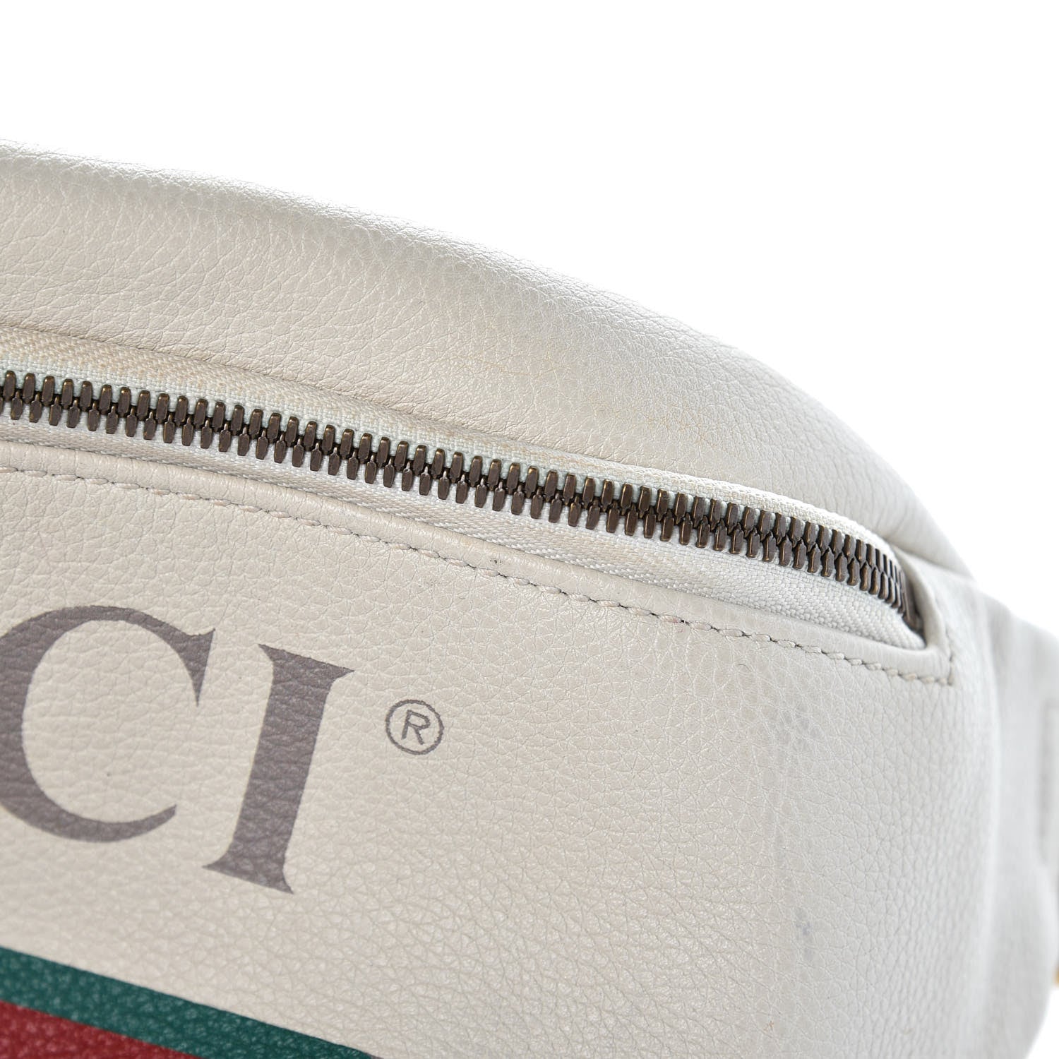Gucci Grained Calfskin Logo Belt Bag White 9 of 13