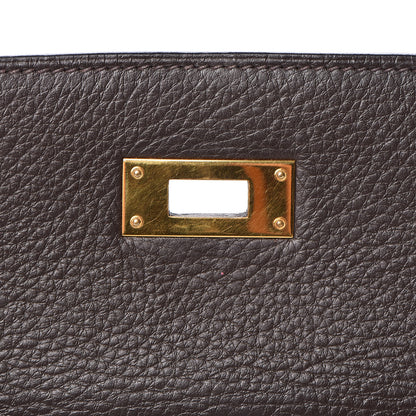 Hermes Taurillon Clemence Kelly Retourne 35 Chocolate 24 of 38