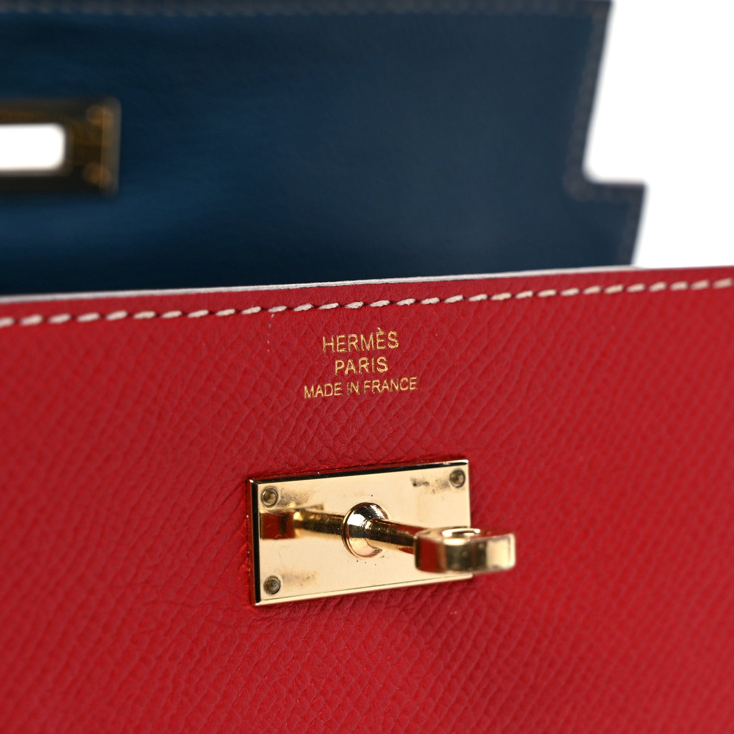 Hermes Epsom Verso Kelly Longue Wallet Rouge Casaque Bleu Thalassa 6 of 11