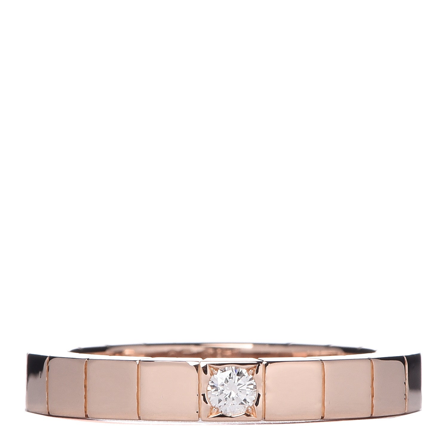 Cartier 18K Pink Gold Diamond Lanieres Band Ring 49 5 1 of 4