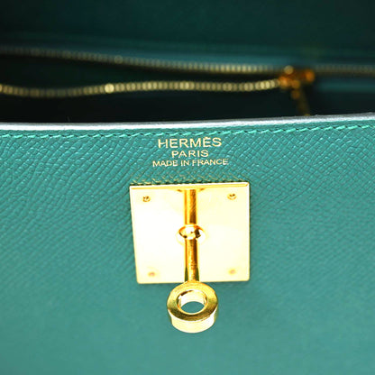 Hermes Epsom Kelly Sellier 32 Malachite 6 of 10