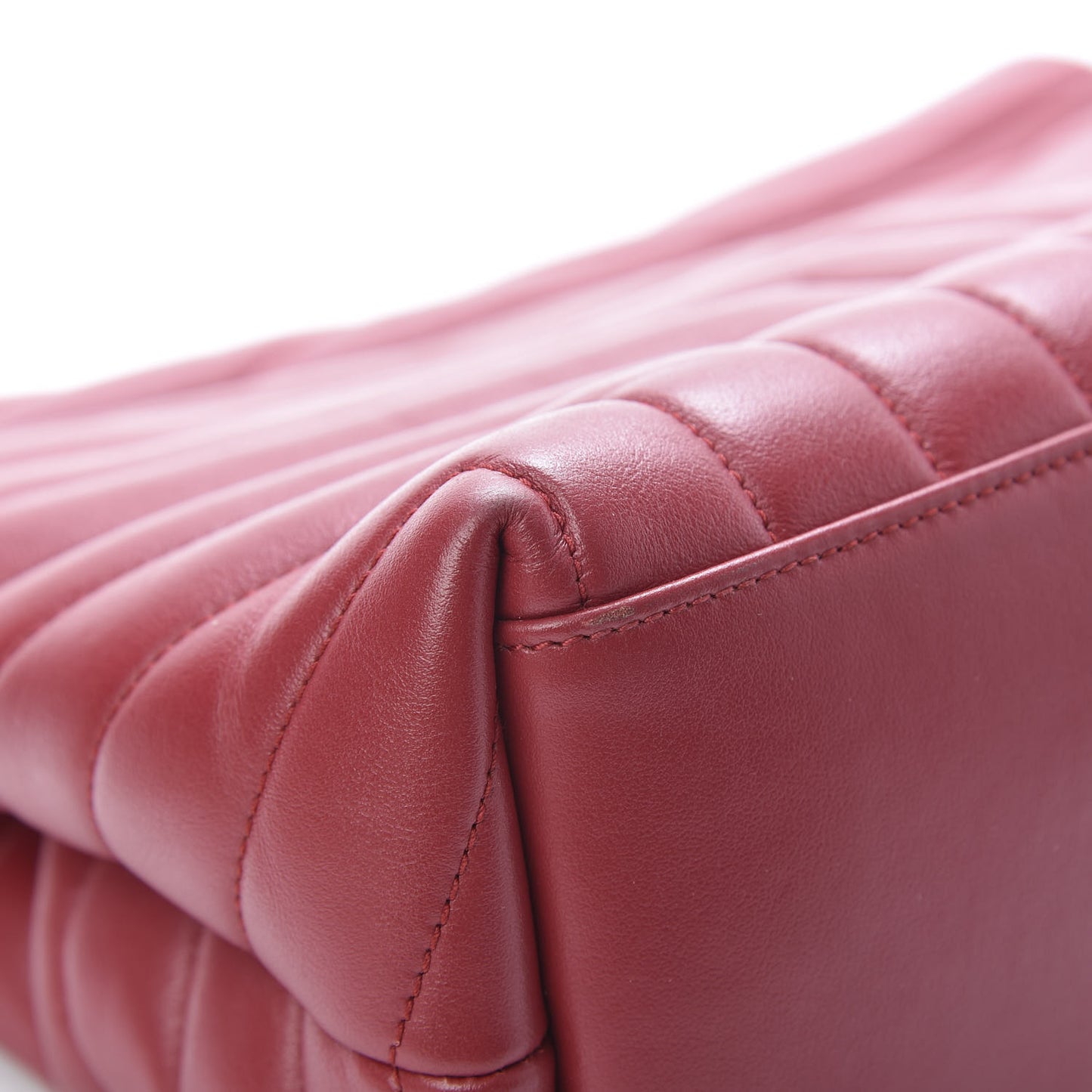 Calfskin Y Quilted Monogram Medium Loulou Chain Satchel Lipstick Red