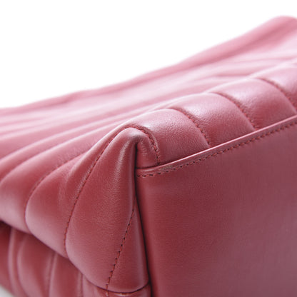 Saint Laurent Calfskin Y Quilted Monogram Medium Loulou Chain Satchel Lipstick Red 12 of 17