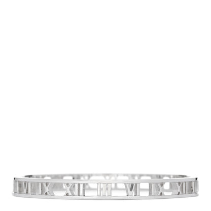 Tiffany Sterling Silver Narrow Atlas Open Bangle Bracelet 2 of 4