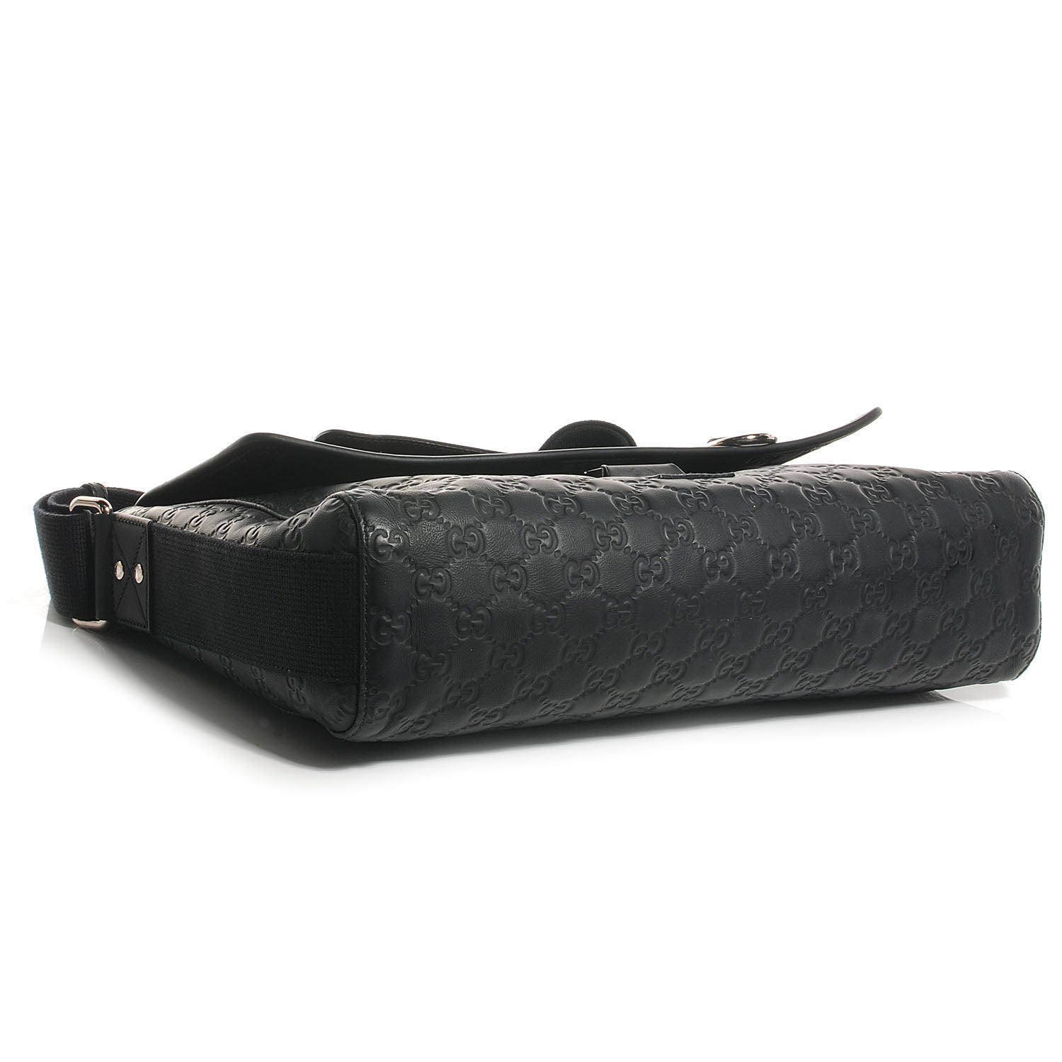 Gucci Rubber Guccissima Medium Messenger Bag Black 4 of 7