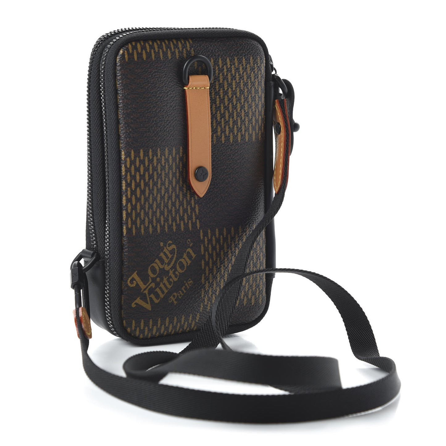 X NIGO Giant Damier Ebene Tortoise Double Phone Pouch
