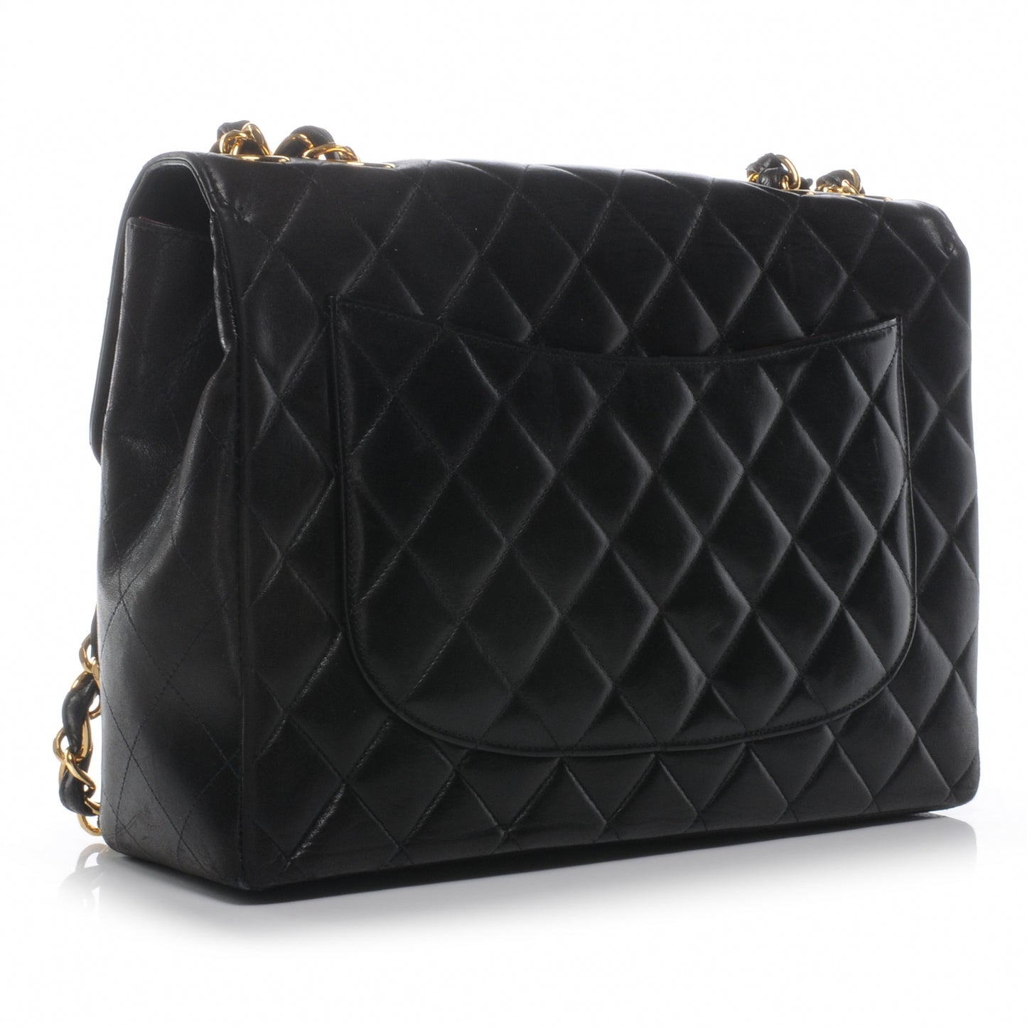 Lambskin Jumbo Flap Black