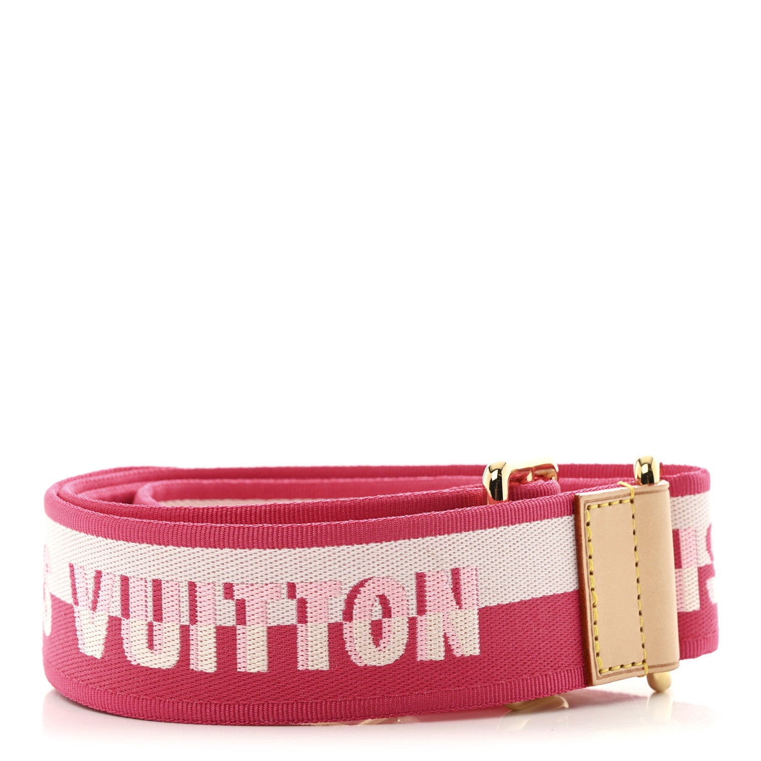 Louis Vuitton Jacquard Neverfull BB Shoulder Strap Pink Peony 2 of 3