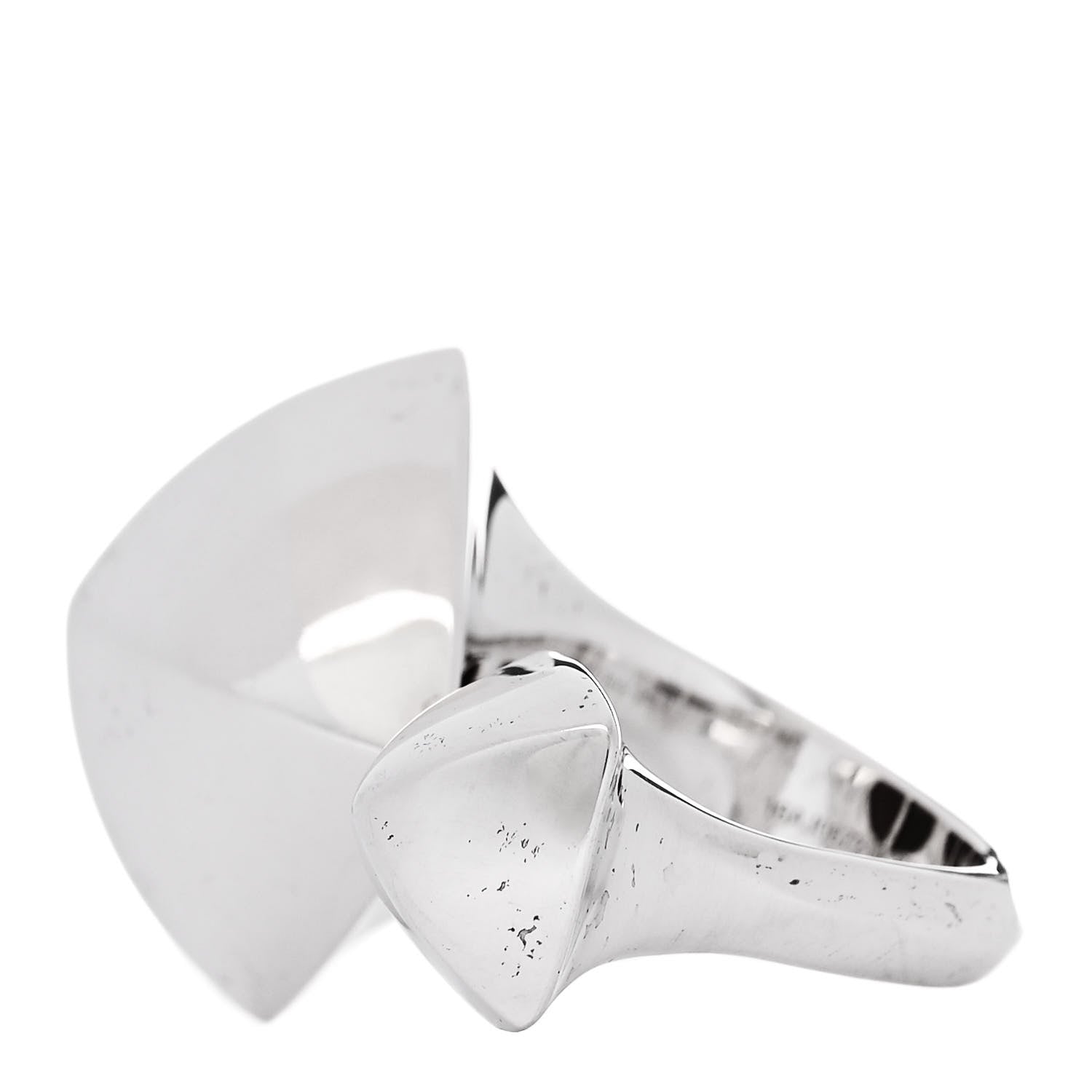 Hermes Sterling Silver Collier De Chien Rock Ring 53 6.5 3 of 6