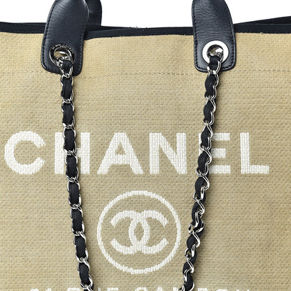 Chanel Woven Straw Raffia Extra Large Deauville Tote Beige Black 8 of 21
