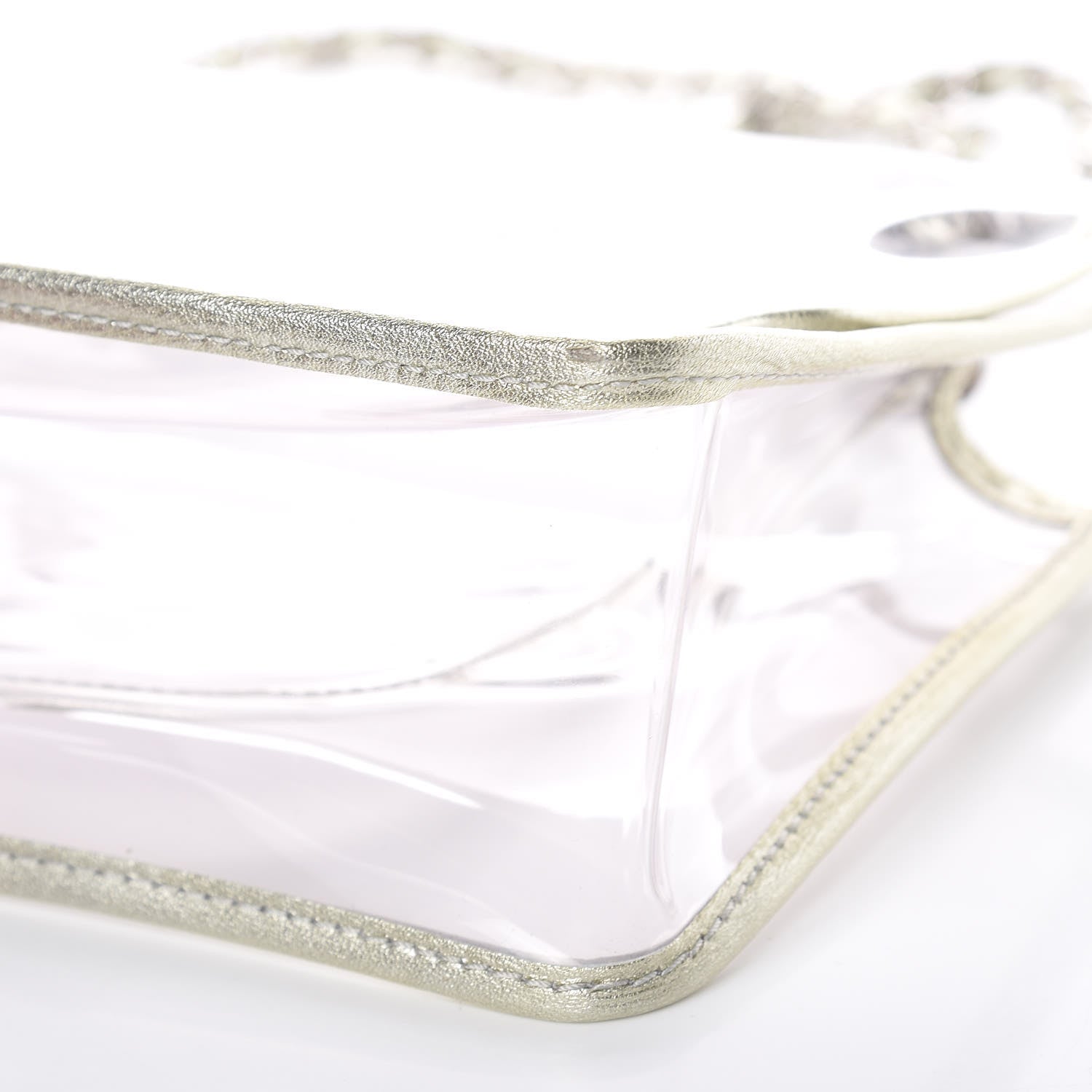 Chanel Lambskin Vinyl Large Naked Flap Silver 9 of 9