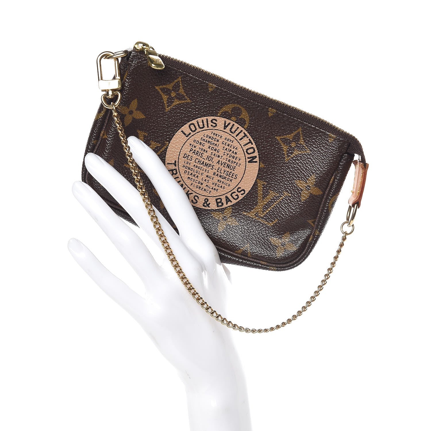 Louis Vuitton Monogram Complice Trunks and Bags Mini Pochette Accessories Beige 2 of 8