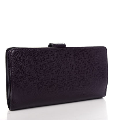 Chanel Caviar Timeless CC French Long Wallet Purple 3 of 8
