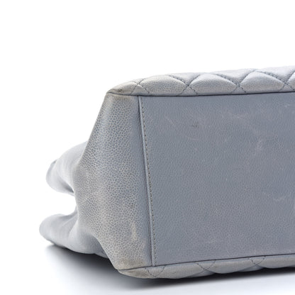 Chanel Caviar Quilted Grand Shopping Tote GST Light Grey 8 of 14