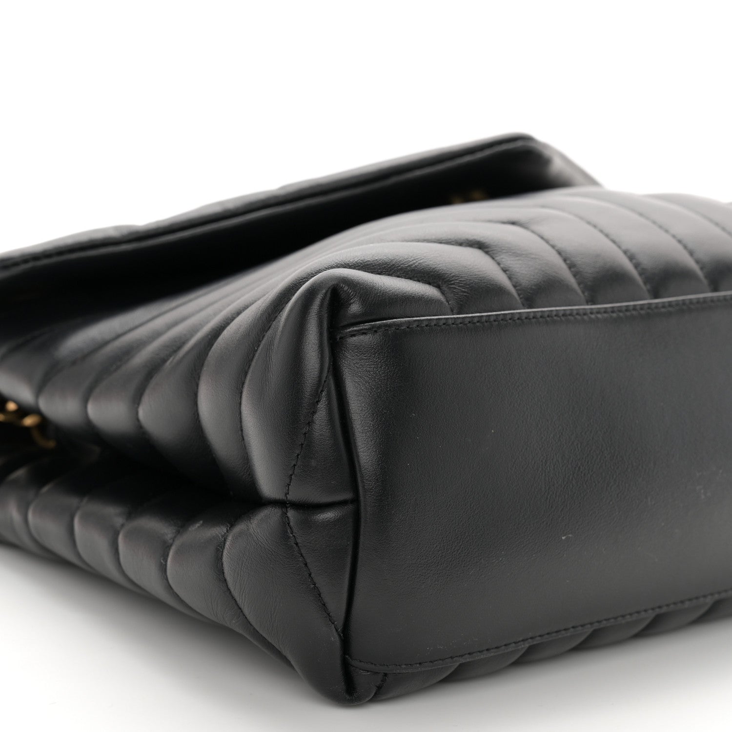 Saint Laurent Calfskin Y Quilted Monogram Medium Loulou Chain Satchel Black 10 of 12