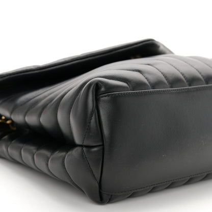 Saint Laurent Calfskin Y Quilted Monogram Medium Loulou Chain Satchel Black 10 of 12