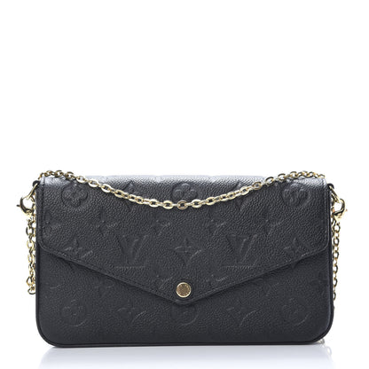 Louis Vuitton Empreinte Pochette Felicie Chain Wallet Black 3 of 14