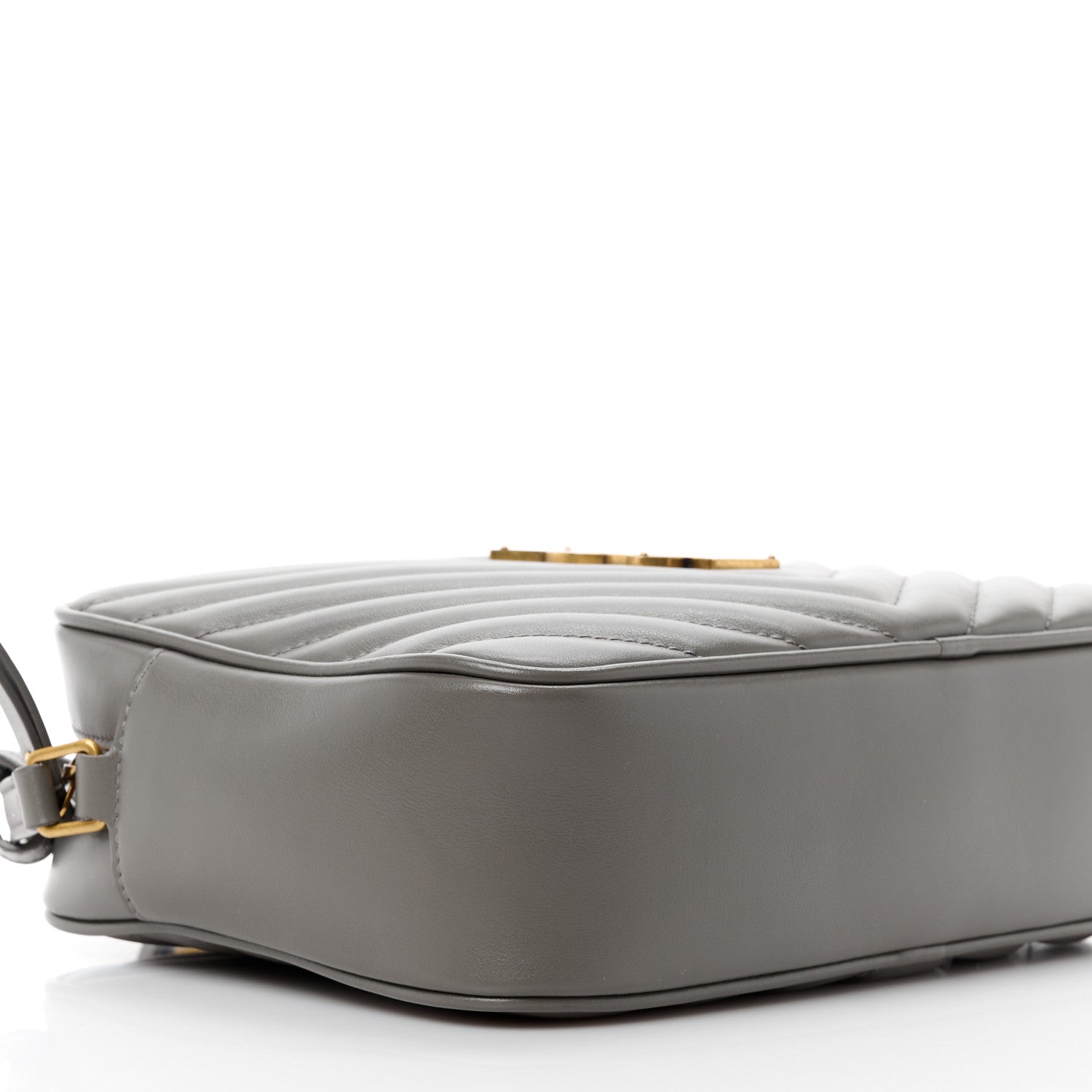 Saint Laurent Calfskin Matelasse Monogram Lou Camera Bag Greyish Brown 9 of 10