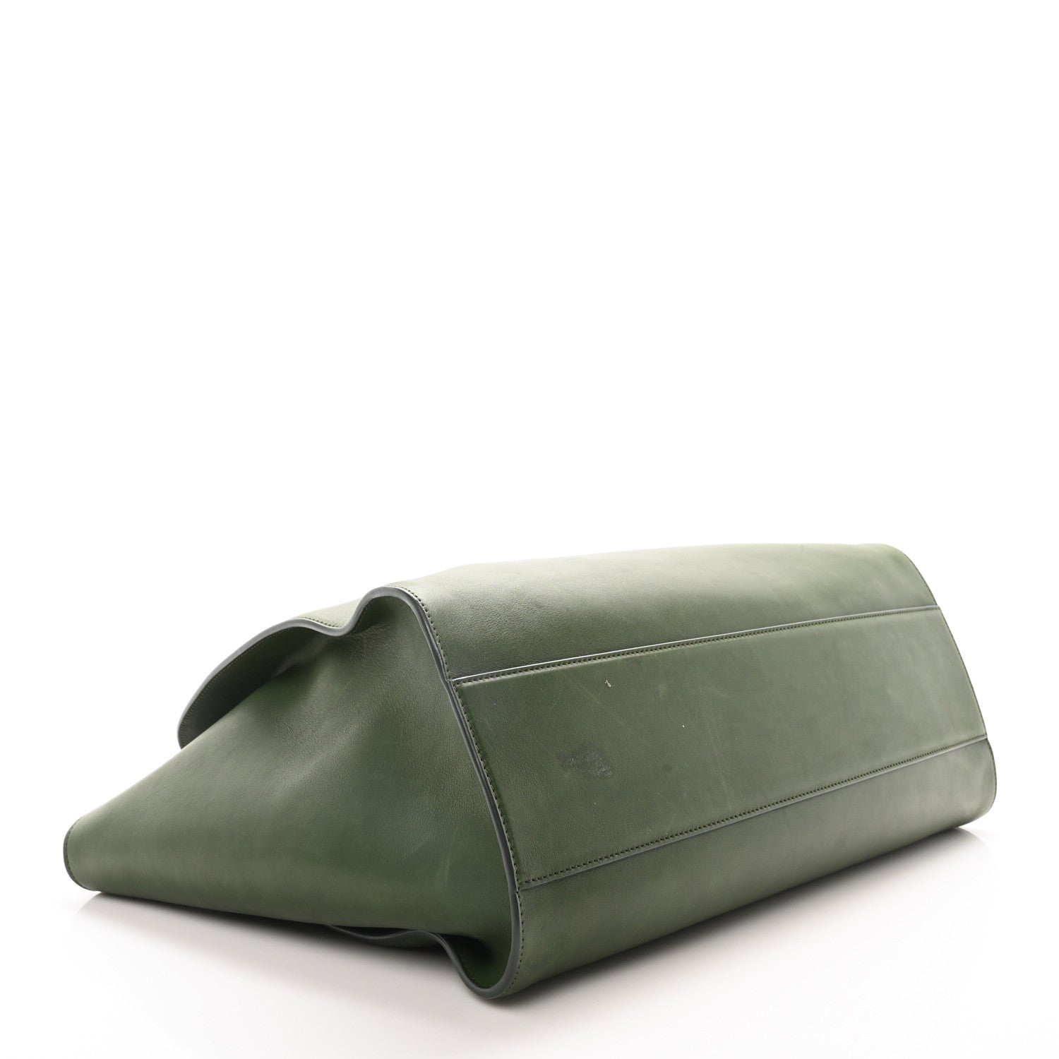 The Row Polished Saddle Calfskin Marlo Tote Bag Moss 4 of 9