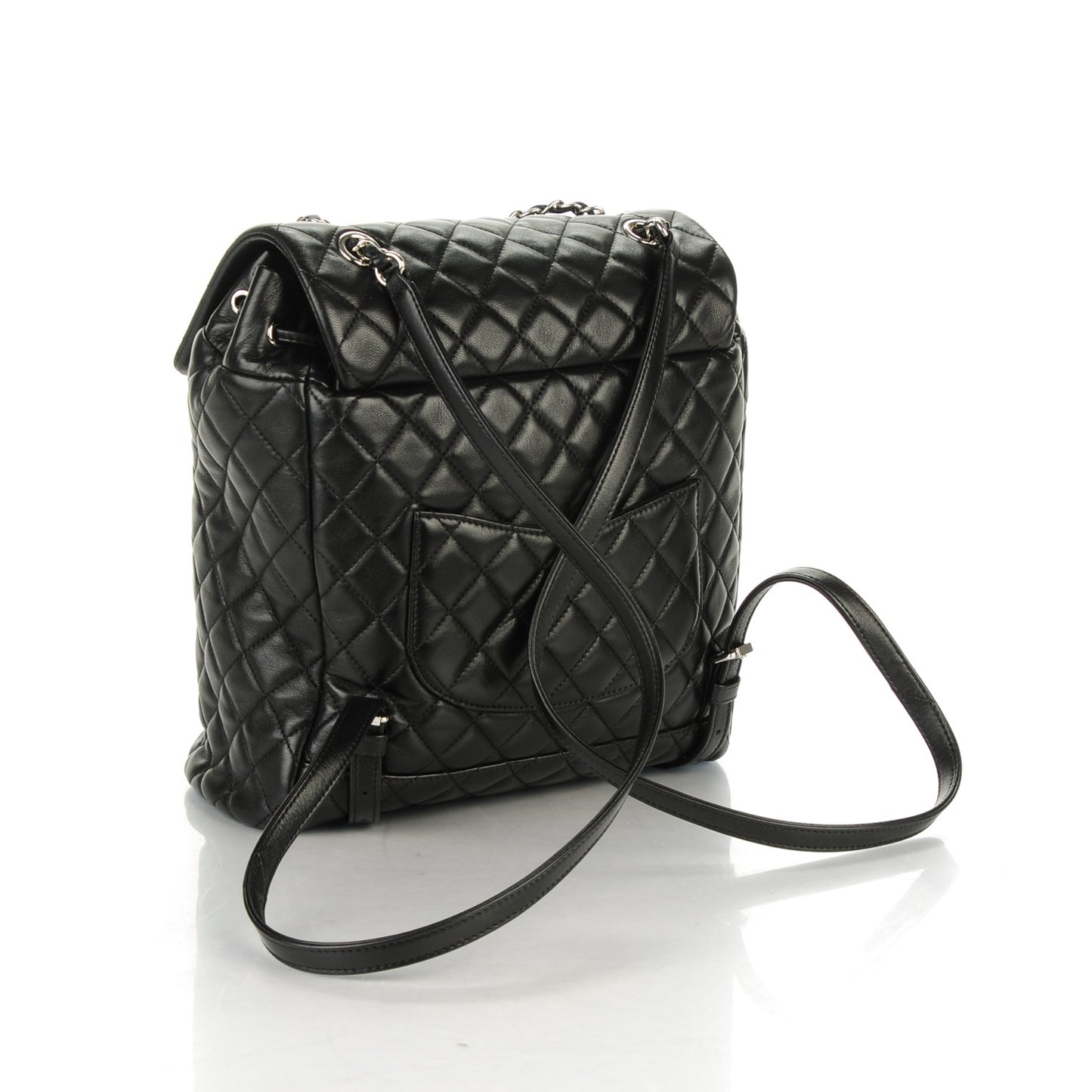 Lambskin Quilted Large Urban Spirit Backpack Black
